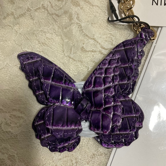 Last 1 - Brahmin ULTRAVIOLET BUTTERFLY KEY FOB BAG CHARM TASSEL *$0ld-0ut** - Picture 2 of 3